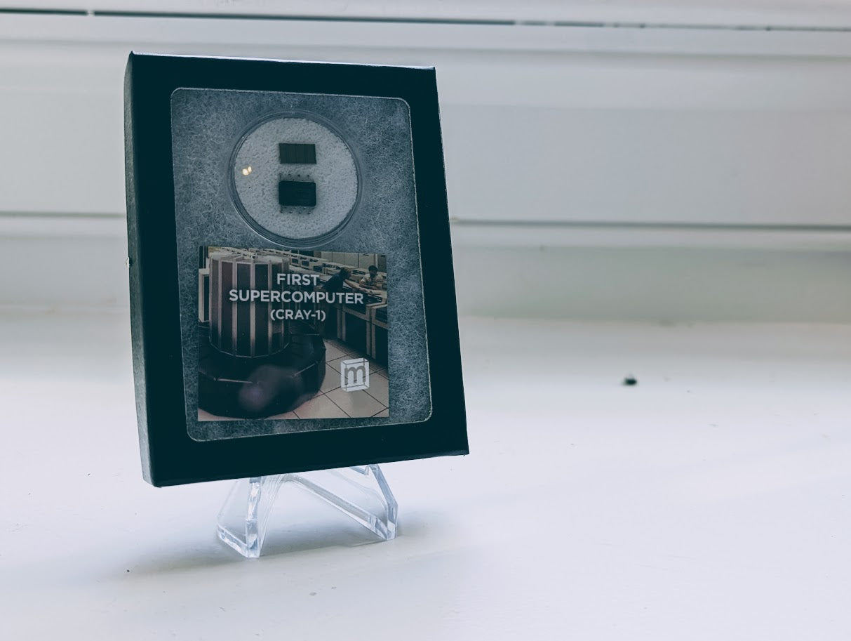 Mini Museum - CRAY-1 Supercomputer Module Board Fragment & IC Chip (1975)