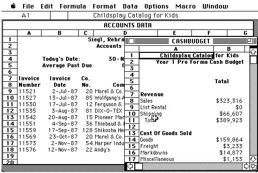 Microsoft Excel 1.0 (1985)