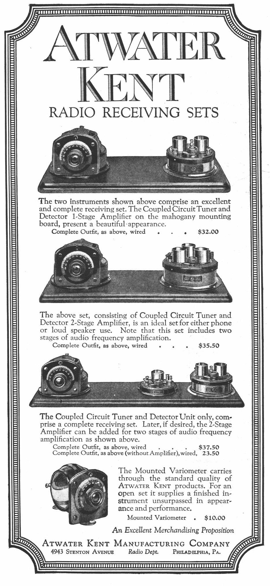 Atwater Kent Model 3 Breadboard (1923)