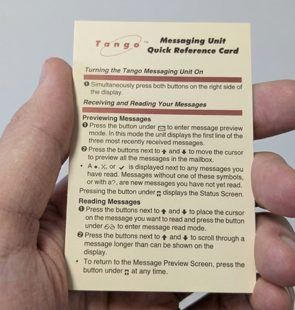 Motorola Tango (Skytel) Two-Way Pager (1995-1996)