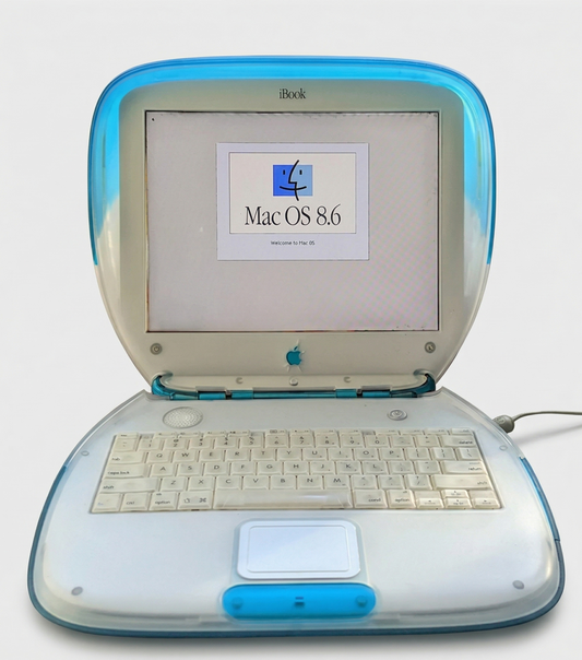 Apple iBook G3 Clamshell "Blueberry" & Apple AirPort Base Station "Graphite" (1999-2001)