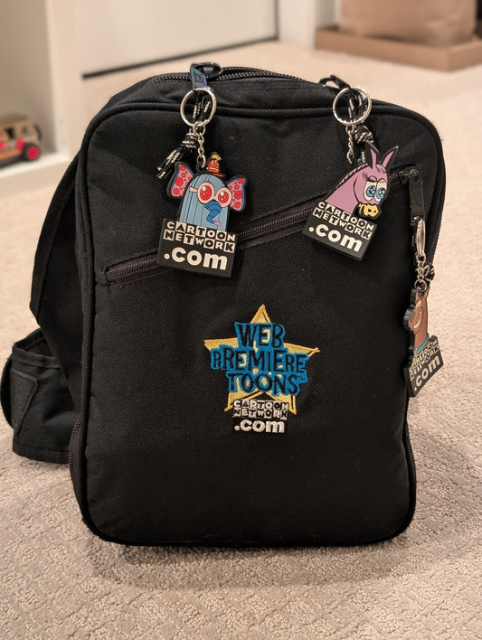Cartoon Network "Web Premiere Toons" Promotional Messenger Bag w/ Keychains (1999)