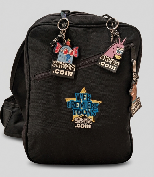 Cartoon Network "Web Premiere Toons" Promotional Messenger Bag w/ Keychains (2000)