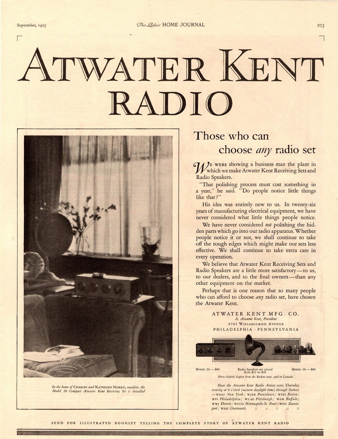 Atwater Kent Model 20 (1924) – Westport Tech Museum
