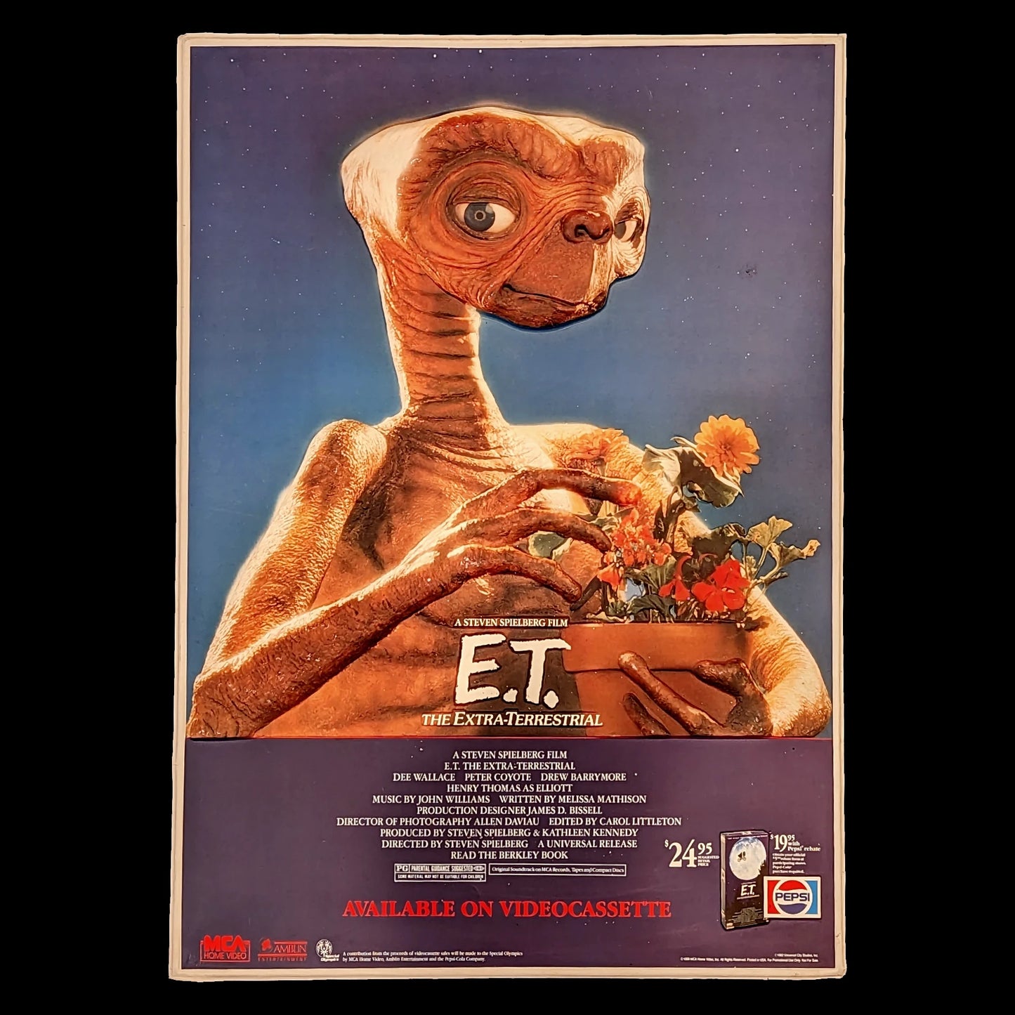 E.T. The Extra-Terrestrial Raised Relief 3D Movie Poster (1982)
