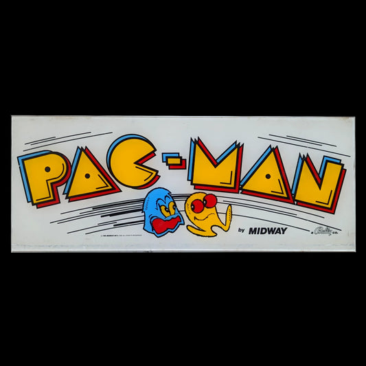 Pac-Man Arcade Game Backglass (1980)